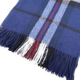 100% Lambswool Tartan Blanket Thoms-Navy - Large, Soft & Luxurious Scottish Throw 145??194 cm - thumbnail 3