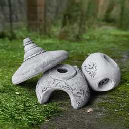 Japanese Garden Lantern Ornament Concrete Pagoda Statue Cement Zen Art Decor Handmade Outdoor Figurine Stone Sculpture - thumbnail 4