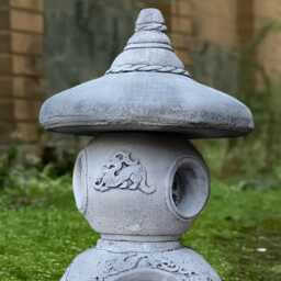 Japanese Garden Lantern Ornament Concrete Pagoda Statue Cement Zen Art Decor Handmade Outdoor Figurine Stone Sculpture - thumbnail 3