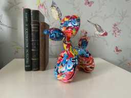 Balloon Dog Ornament - Graffiti Pattern Ornament Home Decor Book Shelf Boxed Birthday Gift