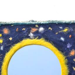 Full Moon Mirror & White Cat, Decorative Wall Mirror, Memorial Cat Gift, Remembrance, Lovers, Home Hanging Mirrors - thumbnail 3