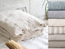 stonewashed Linen Duvet Cover - Custom Quilt Queen, King, Single Sizes Bedding 1