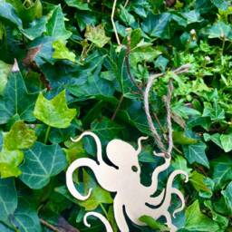 Gold Steampunk Octopus Christmas Ornament Wall Or Garden Decor - thumbnail 2