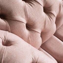 Handmade 3 Seater Dusty Pink Wool Fabric Chesterfield Sofa - thumbnail 4