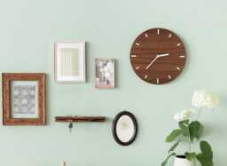 Design Clock Walnut, Modern Wall Clock, Silent Quartz Movement, Round Or Rounded, Minimalist Kitchen Bedroom Office, Gift Idea - thumbnail 1