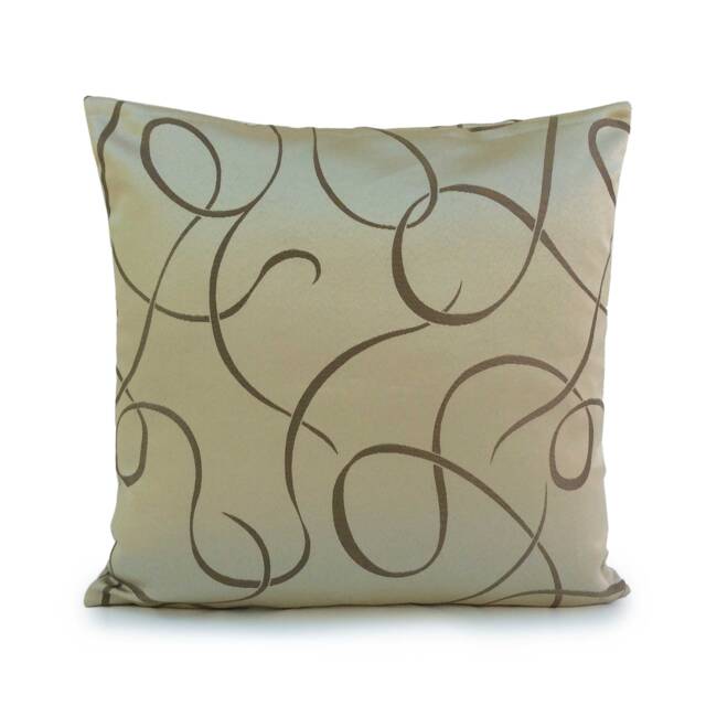 Light Tan Pillow, Throw Pillow Cover, Decorative Cushion Covers, Pillowcase, Accent Toss Decor, Satin Blend - image 1
