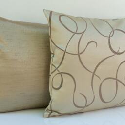 Light Tan Pillow, Throw Pillow Cover, Decorative Cushion Covers, Pillowcase, Accent Toss Decor, Satin Blend - thumbnail 3