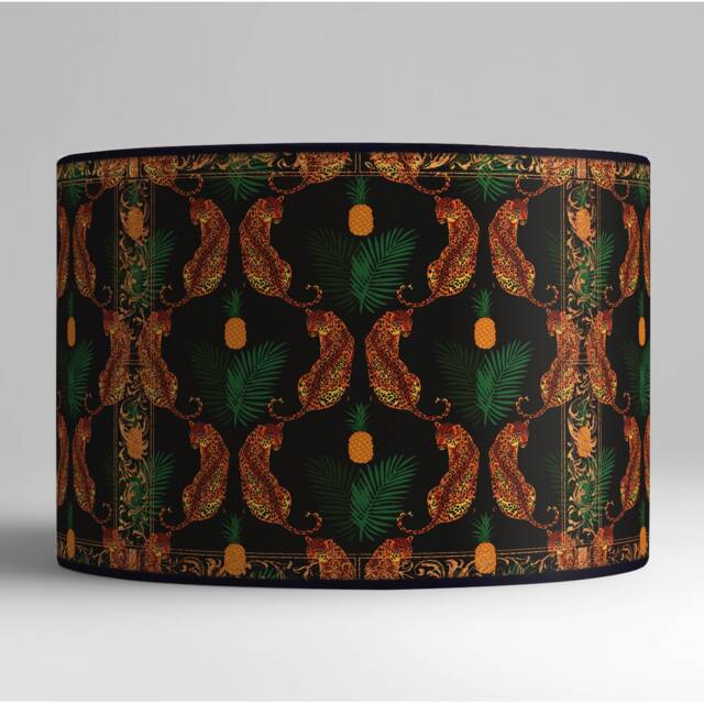 Retro Leopard Print Lampshade, Vintage Style Table Lamp - image 1