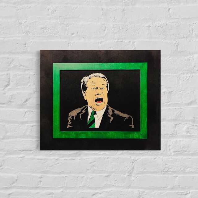 Tom Izzo Art Hand Cut Baltic Birch, Msu Spartans Coach Portrait - image 1