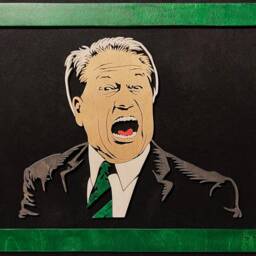 Tom Izzo Art Hand Cut Baltic Birch, Msu Spartans Coach Portrait - thumbnail 2