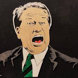 Tom Izzo Art Hand Cut Baltic Birch, Msu Spartans Coach Portrait - thumbnail 3