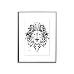 Arabic Calligraphy Lion Art Print, Al-Mutanabbi Poetry - thumbnail 1