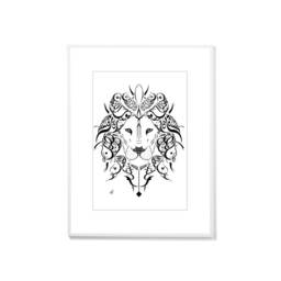 Arabic Calligraphy Lion Art Print, Al-Mutanabbi Poetry - thumbnail 2