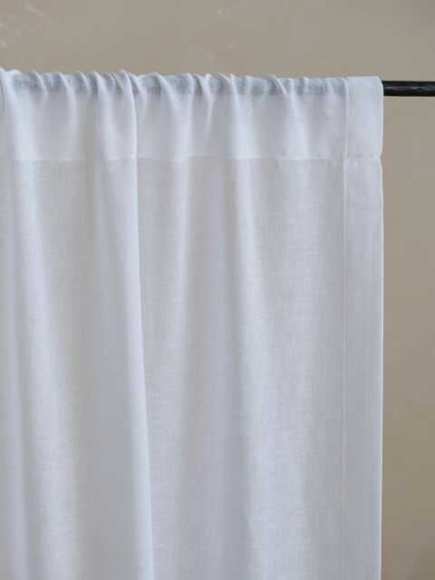 Muna Linen Sheer Curtain, 2 Colors, Airy Breathable Natural Blend Curtain For Bedroom Livingroom, Drapes, 1Pc - image 1