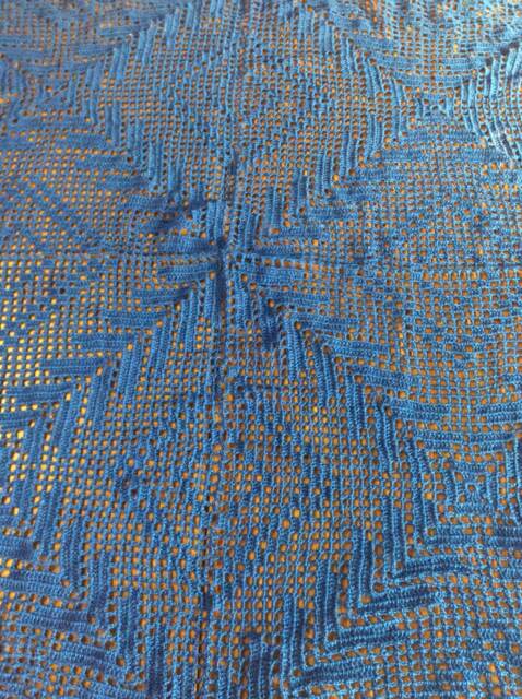 Floral Handmade Crochet Bedspread - image 1