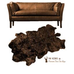 Faux Fur Cowhide Rug - Shaggy Sheepskin Throw, Usa Made - thumbnail 1