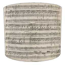 Vintage Sheet Musical Notes Drum Lampshade For Ceiling Light Pendants Or Table Lamp Bases - thumbnail 2