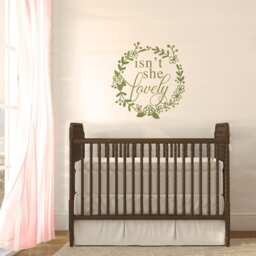 Isn't She Lovely Wall Decal - Flower Wreath Vinyl Art - thumbnail 3