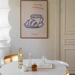 Croissant Print, Pastries Kitchen Wall Art, Decor, Trendy Bakery Home Inspo, Art Unframed - thumbnail 2