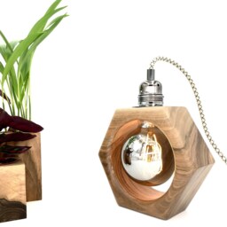 Wooden Desk Lamp, Bedside Table Wooden Scandinavian Style Design L??mpara De Madera, Lampada Di Legno - thumbnail 2