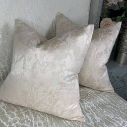 Luxury Marble Cushion Cover, Bespoke Throw Pillow Case For Sofa Bed, Oyster Megan - thumbnail 4