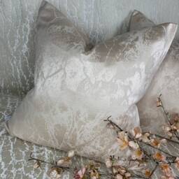 Luxury Marble Cushion Cover, Bespoke Throw Pillow Case For Sofa Bed, Oyster Megan - thumbnail 3