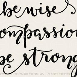 Be Strong Printable Wall Art Hand Lettered Calligraphy - Digital Download - thumbnail 3