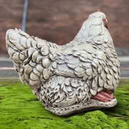 Garden Chicken Statue Stone Famhouse Decoration Cement Hen Sculpture Chicken Lover Gift Outdoor Bird Ornament Home Figurine Pet Decor - thumbnail 4