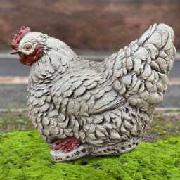 Garden Chicken Statue Stone Famhouse Decoration Cement Hen Sculpture Chicken Lover Gift Outdoor Bird Ornament Home Figurine Pet Decor - thumbnail 3