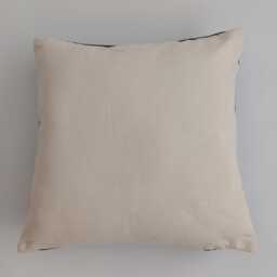 Moroccan Cactus Silk Cushion Cover, Handmade Charcoal Brown Sabra Throw Pillow, Scatter 20''x20''/50x50 cm - thumbnail 4