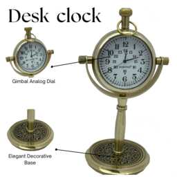 Custom Golden Anniversary Desk Clock - 50Th Wedding Gift For Couples - Parents - thumbnail 3