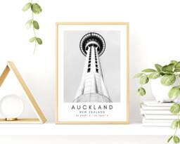 Auckland New Zealand Print Minimalist Travel Wall Art - thumbnail 1