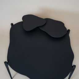 Black Wavy Coffee Table Organic Modern Design - thumbnail 3