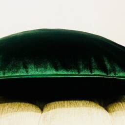 Emerald Green Velvet Pillow Cover Decorative Throw Euro Sham, Xmas Cushion For Holiday Decoration - thumbnail 2