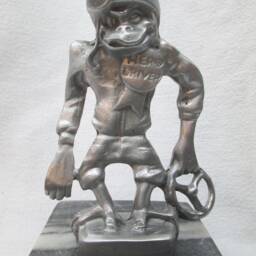Monkey Hero Driver, Ratrod, Hotrod, Car Hood Ornament - thumbnail 2