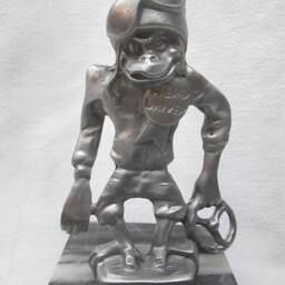 Monkey Hero Driver, Ratrod, Hotrod, Car Hood Ornament - thumbnail 4