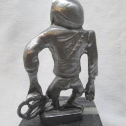 Monkey Hero Driver, Ratrod, Hotrod, Car Hood Ornament - thumbnail 3