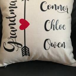 Personalized Grandkids Names Pillow Cover Gift For Grandma - thumbnail 3