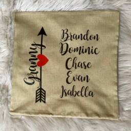 Personalized Grandkids Names Pillow Cover Gift For Grandma - thumbnail 4