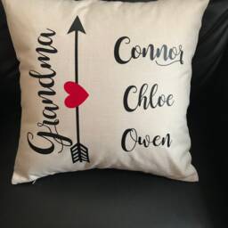 Personalized Grandkids Names Pillow Cover Gift For Grandma - thumbnail 2