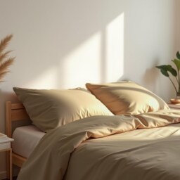 Caramel Sateen Duvet Cover 1 Duvet Cotton Satin Comforter Set - thumbnail 4