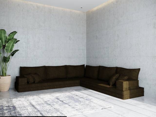 Custom Home Cinema Floor Sofa - Washable Low Couch, 100+ Colors - image 1