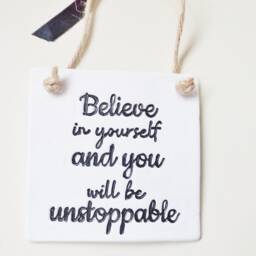 Empowering Inspiring Life Quote Plaque Believe Positive Phrase Ornament Sign Meaningful Family Friends Gift - thumbnail 2