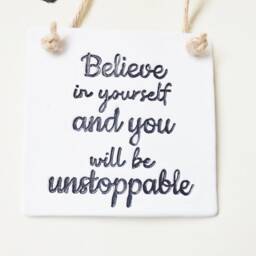 Empowering Inspiring Life Quote Plaque Believe Positive Phrase Ornament Sign Meaningful Family Friends Gift - thumbnail 3