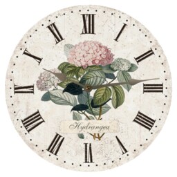Hydrangea Clock - thumbnail 3