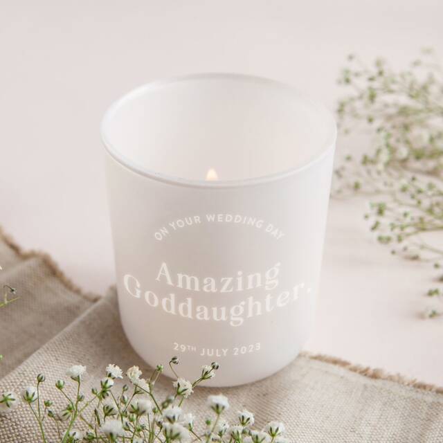 Gift For Goddaughter On Wedding Day Keepsake Tealight Holder With Candles - Personalised Gifts - image 1