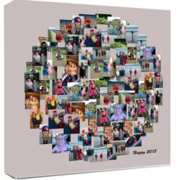 Circle Photo Collage Canvas, Custom Family Portrait, Ready To Hang - thumbnail 3