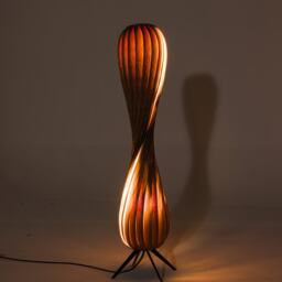 Walnut Floor Lamp - Handmade -standing Light Modern Lighting - thumbnail 2