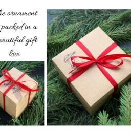 Custom House Portrait Ornament, Hand Painted Christmas Bauble - thumbnail 4