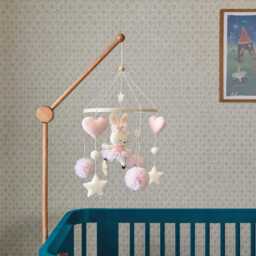 Ballerina Bunny Baby Mobile Felt Crib Decor For Neutral Nursery Rabbit Girl Room Decoration Handmade Babyshower Gift Newborn - thumbnail 2